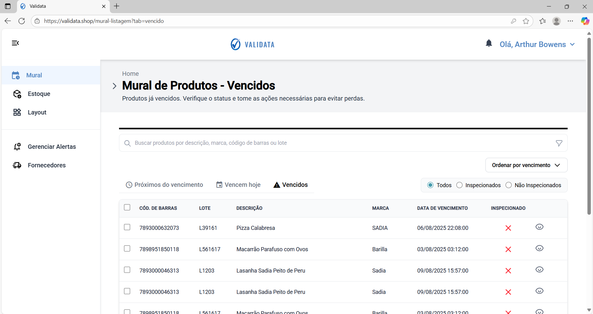 Validata - Tela 2